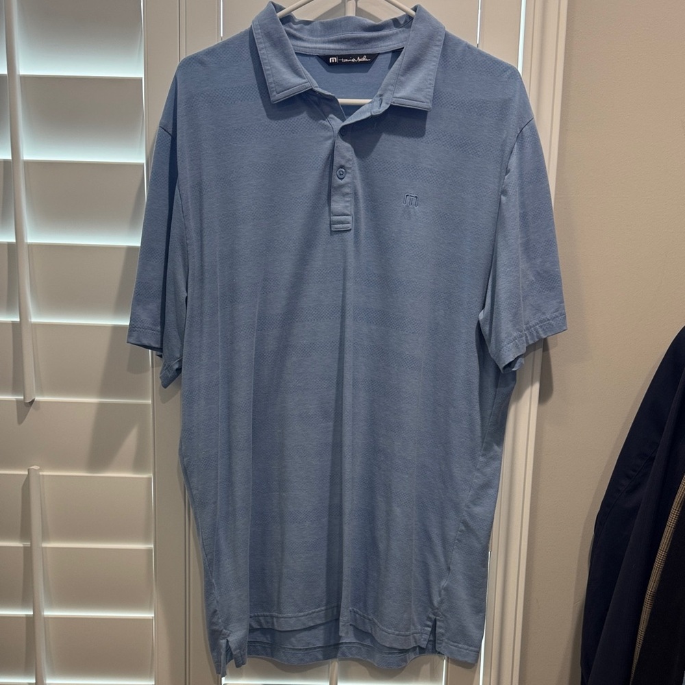 Travis Mathew Light Blue Polo Shirt